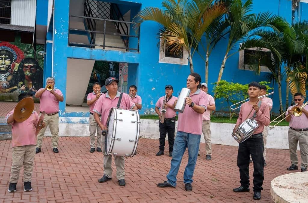 alcalde del cantón Cascales, participó en el tradicional Alegre Despertar