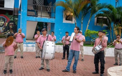alcalde del cantón Cascales, participó en el tradicional Alegre Despertar